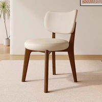 Chaise de salle à manger en bois massif, style italien du milieu du siècle, chaise de luxe avec dossier, pour la maison, le restaurant, la salle à manger