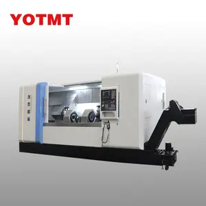 Máquina de torno CNC industrial resistente de doble extremo YOTMT Torno CNC de cama inclinada de doble husillo