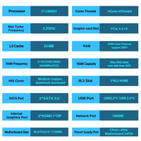 ERYING New DIY Desktop PC Gaming Kit for I7 13800H 14C 24MB L3 Cache 5.2GHz DDR4 RAM NVME LGA 1151 Motherboard Combo