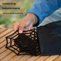 Support de lampe pliable portable en fer avec pince de table et insert de sol, mât de lampe de camping avec sac de rangement