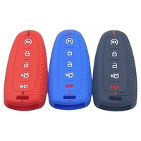 Housse de clé de voiture en silicone alvéolé personnalisée avec logo OEM, protection intégrale des bords, étui souple pour clé, vente en gros