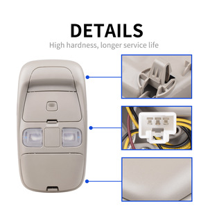 Boîte de rangement pour éclairage de toit Dodge Ram 1500, gris, 1998-2002, accessoire intérieur LED pour tableau de bord - Product Image 2