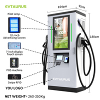 Nouvelle station de recharge rapide pour véhicules électriques EVTAURUS JT40-D 60/120/160/180/240KW CCS2/CCS1/CHAdeMO/NACS/GBT OCPP1.6J 380V IP54 à montage au sol