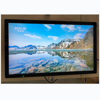 Moniteur à écran tactile en alliage d'aluminium 4K à 10 points tactiles de 32 pouces, lunette ultra mince avec série et USB pour conférence d'affichage numérique