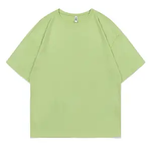 2024 하이 퀄리티 광저우 남자 티셔츠 사용자 정의 남성 특대 남여 공용 면 티셔츠 Xs-2Xl 드롭 숄더 여성 티셔츠