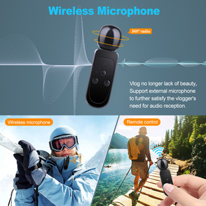 Microphone sans fil, caméra d'<span class=keywords><strong>action</strong></span> 5K, écran tactile WIFI, EIS 4K 60 FPS, caméra sportive avec application Wifi, télécommande, photo 48MP - Product Image 3