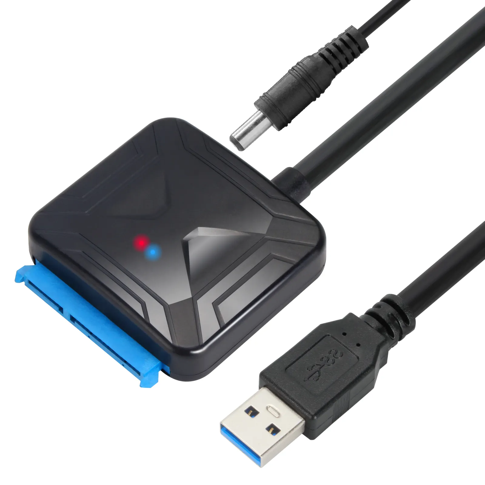 VCOM kabel adaptor Hard Drive, konverter kabel adaptor Hard Drive Sata USB 3.0 ke Sata 3 untuk HDD SSD 2.5/3.5 inci