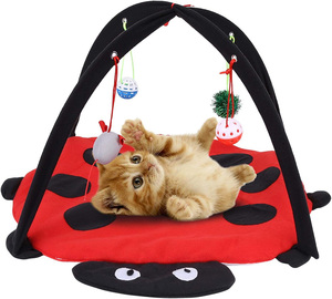 Vente en gros Jouet interactif pour chat Jouets pour chat d'intérieur Extérieur Tente pour animal de compagnie Jouet de jeu Tapis de lit avec boules de cloche de souris suspendues - Product Image 1