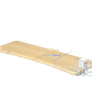 Plateau de clavier en bois, support coulissant dissimulé pour bureau, organisateur de souris et de clavier, en bois massif, 38 pouces - Product Image 3