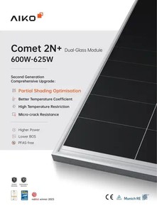 Aiko 650W N-Type <span class=keywords><strong>ABC</strong></span> para sistema <span class=keywords><strong>de</strong></span> energía fotovoltaica Topcon Panel solar bificial para <span class=keywords><strong>electricidad</strong></span> doméstica Bipv Hbc Ibc tipos - Product Image 2