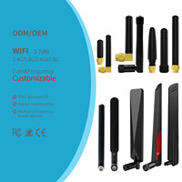 Antenne Wi-Fi omnidirectionnelle flexible en caoutchouc, gain 5dBi, 2,4 GHz, connecteur RP-SMA mâle rotatif pour adaptateur USB, ordinateur portable