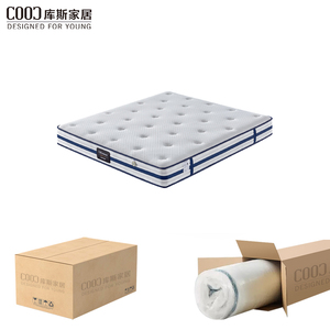 Colchón enrollado comprimido de espuma viscoelástica con resortes de tamaño <span class=keywords><strong>King</strong></span>/Twin/individual 200x200 del fabricante de Foshan para hoteles y apartamentos - Product Image 1