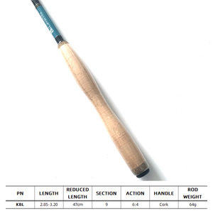 Canne à pêche <span class=keywords><strong>Tenkara</strong></span> en carbone à action souple - Ultra légère 64g, longueur pliée 47cm, 5+ sections, conception de positionnement pour la pêche en ruisseau - Product Image 2