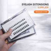 Faux cils en grappe auto-adhésifs pour revendeurs, application en une étape, effet naturel et vaporeux, pré-collés, DIY