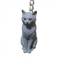 Fabricant OEM ODM Personnalisé : Porte-clés Statue de Chat Exquise et Réaliste, Porte-clés Chat Personnalisé pour la Saison des Fêtes