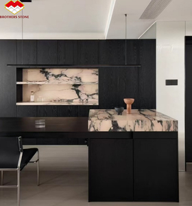 Confratelli pietra Calacatta <span class=keywords><strong>marmo</strong></span> <span class=keywords><strong>rosa</strong></span> controsoffitto & Backsplash di lusso <span class=keywords><strong>rosa</strong></span> <span class=keywords><strong>marmo</strong></span> rosso <span class=keywords><strong>cucina</strong></span> & sala decorazione per la casa - Product Image 3