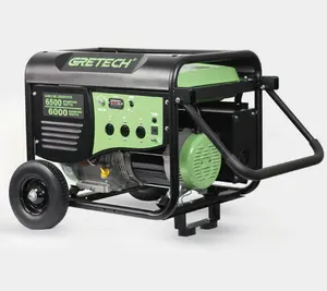 Gretech 6kw เครื่องกำเนิดไฟฟ้าเบนซินขนาดเล็กระดับมืออาชีพพร้อมเครื่องยนต์เบนซิน15HP 4จังหวะ