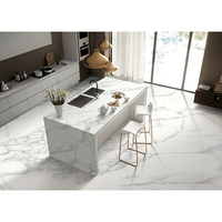 Nouvelles dalles de sol en porcelaine polie effet marbre blanc 1600*3200 mm, très demandées