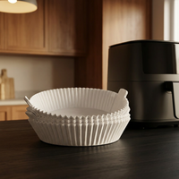 Papier pour friteuse à air de qualité alimentaire, papier de cuisson jetable résistant aux hautes températures et anti-fuite, services d'emballage OEM