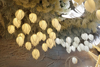 Haute qualité nouvelle salle de mariage scène lieu mise en page accessoires décoration mariage mise en page accessoires tissu en fer forgé 5 têtes lotus lampe