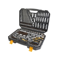 Ensemble complet d'outils de réparation automobile 216 pièces : Boîte à outils manuels, coffret combiné, clés et douilles