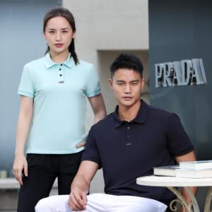 เสื้อกอล์ฟผู้ชาย/ผู้หญิง แขนสั้น กระดุมหน้า สีพื้น ผ้าถักคุณภาพสูง ไนลอน โพลีเอสเตอร์ สแปนเด็กซ์ ไม่เป็นขุย - Product Image 4