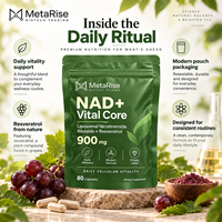 Capsules de NAD+ Nicotinamide Riboside Resvératrol à Marque Blanche OEM pour l'Énergie Cellulaire et l'Âge Sain, Nutrition, 80 Comprimés