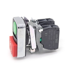 Agujero de montaje Kelly de 22mm, rojo, verde, pulsador de dos colores, interruptor doble momentáneo de retorno automático de metal 1NO <span class=keywords><strong>1NC</strong></span> Wenzhou - Product Image 4