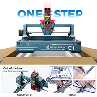Graveur laser portable SCULPFUN Factory C1 6W, mini, ultra-précis, pour impression de logo sur bois et cuir