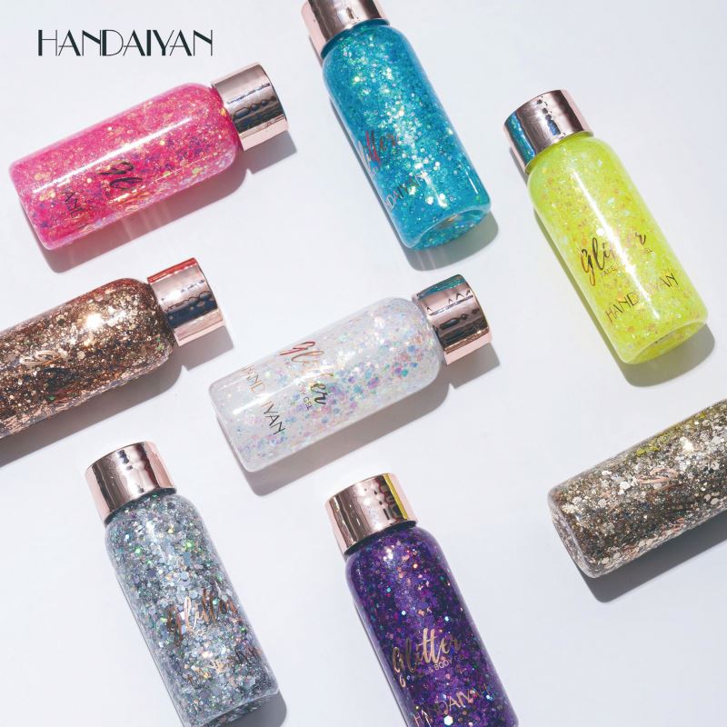 Wholesale Handaiyan Glitter 3pk Set Cosmetic Flakes Private Label Face Eye Body Glitter Gel