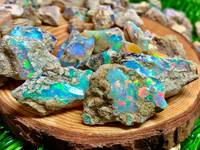 Lot de cristaux bruts d'opale d'éthopien naturel Opale d'éthopien Opale d'éthopien Pépites non polies Opale non coupée