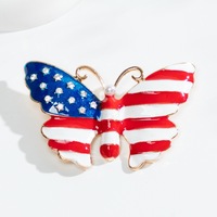 Broche en alliage drapeau du Jour de l'Indépendance, best-seller Star Foreign Trade, épingle de corsage tendance pour la campagne américaine, motif nœud et ancre