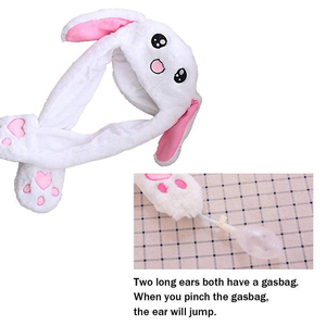 Rabbit <strong>Hat</strong> Ear Moving Jumping Funny Bunny Plush Cap Cosplay Christmas Party <strong>Holiday</strong> <strong>Hat</strong> - Product Image 3