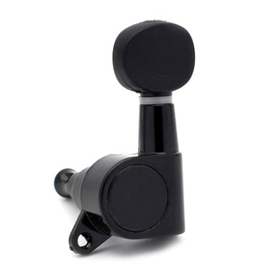 4pcs nhỏ hình bầu dục lõm chrome đen kim loại điều chỉnh chốt máy móc chìa khóa đầu nút niêm phong bánh chuỗi <span class=keywords><strong>Ukulele</strong></span> đen cho - Product Image 3