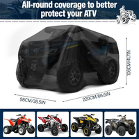 Housse de VTT robuste 86 ''imperméable coupe-vent tous temps Protection noir XXL Quad 4 roues bâche de voiture