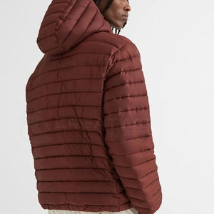 Chaqueta acolchada con capucha para hombre de alta calidad, poliéster impermeable con logotipo personalizado para uso en invierno al aire libre, servicio OEM High Street - Product Image 3