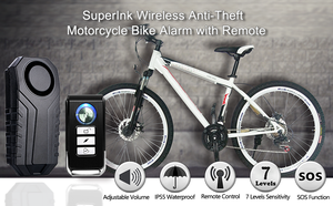 Alarma inalámbrica con <span class=keywords><strong>sensor</strong></span> de vibración antirrobo, alarma de seguridad para bicicleta y motocicleta, resistente al agua, con mando a distancia - Product Image 6