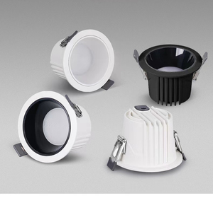 Đèn Âm Trần Tròn 7W Cho Khách Sạn Phong Cách Bắc Âu Mới Bằng Nhôm Màu Đen Đèn Âm Trần <span class=keywords><strong>Led</strong></span> Siêu Mỏng Chống Chói Cob - Product Image 2