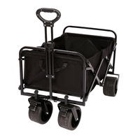 Chariot pliable en acier inoxydable pour camping-car, chariot de camping, chariot pliable d'extérieur, léger, à quatre roues tout-terrain