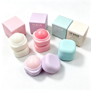 Baume à lèvres carré en marque privée, biologique, hydratant, saveur fruitée, en forme de macaron, soin des lèvres, logo personnalisé - Product Image 1