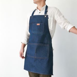 Delantal de mezclilla sin mangas para hombre y mujer, resistente al desgaste, de fábrica para adultos - Product Image 1
