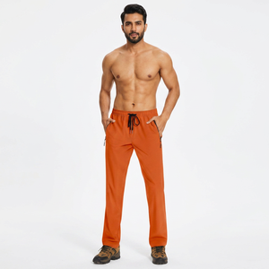 High Quality Men's Pants Multi Pocket Drawstring Plus Size Plus Size 100% Cotton Casual Men's <b>Trousers</b> Cotton Fabric Knitted - Product Image 1