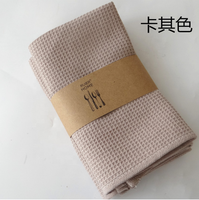 Vaisselle écologique ensemble de serviettes rectangulaire plaine gaufre coton torchon serviette de cuisine serviette