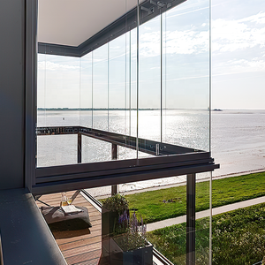 Porte coulissante en verre <span class=keywords><strong>pour</strong></span> balcon, pas chère, avec fenêtres pliantes à impact, <span class=keywords><strong>garniture</strong></span> extérieure avec serrure, portes en verre, patio en aluminium, porte pliante à deux battants - Product Image 3