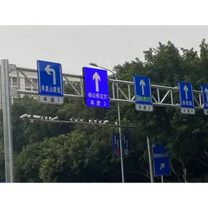 Panneau d'avertissement réfléchissant en aluminium personnalisé Panneau de signalisation de sécurité routière Panneau de signalisation de sécurité routière avec poteau
