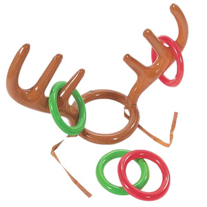 Inflatable Reindeer Antlers PVC Christmas Toy 1 Antler 4 <b>Rings</b> For Children's <b>Ring</b> <b>Toss</b> <b>Game</b> Unisex Age 2 4 Years - Product Image 4