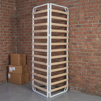Ensemble de sommier en acier inoxydable et bois de rose avec lattes en bois flexibles et base de matelas confortable