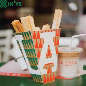 <span class=keywords><strong>Porta</strong></span> Churros per cialde in Crepe con patatine fritte in carta da asporto biodegradabile con salsa - Product Image 6