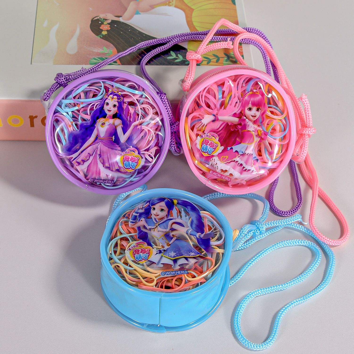 6 Wonderful Cute Round Colorful Hair Ties 1 Pack