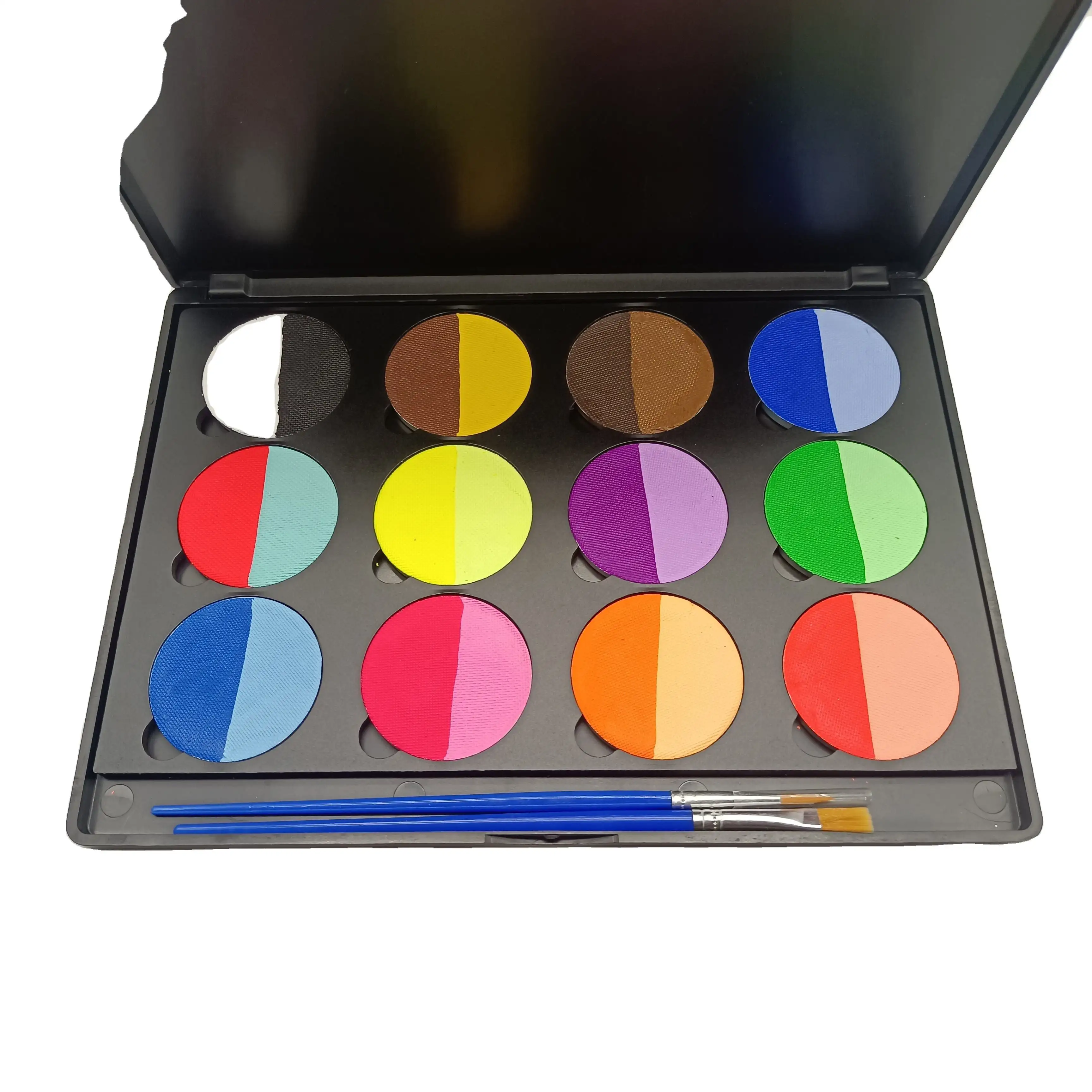 Großhandel Luxus Party Kinder Körper bemalung Halloween bilden wasser aktivierte Eyeliner-Palette